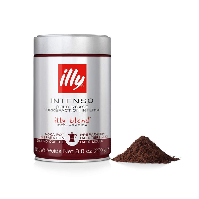 Illy Coffee, Ground Drip Forte, Extra Dark Roast, 100% Arabica Bean Bold Signature Italian Blend, No Preservatives, 8.8 Ounce (Pack Of 1)