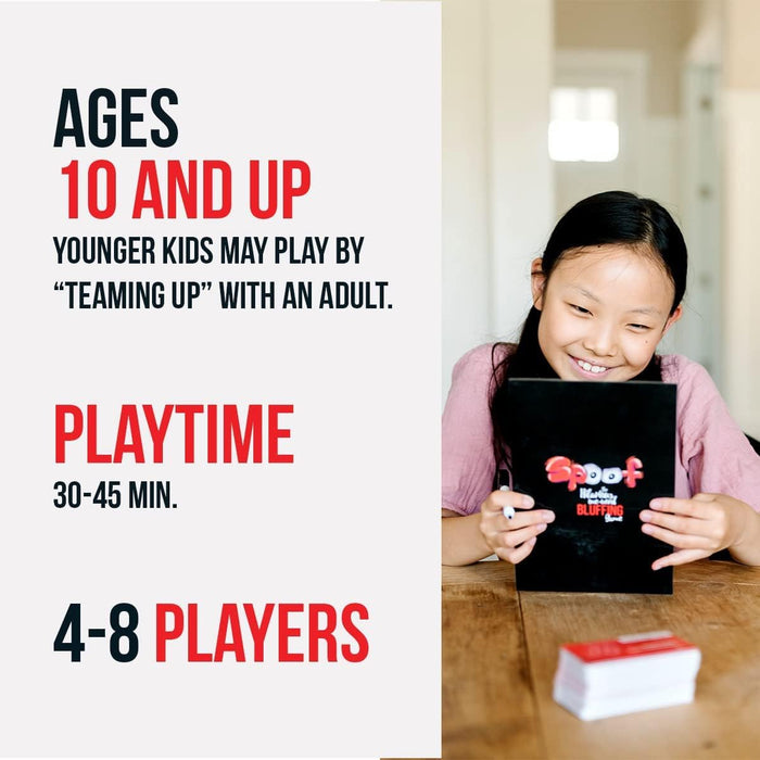 Inspiration Play Spoof Family Party Bluffing Board Game - Funny and Great for Groups Ages 8 and Up - 3-8 Players