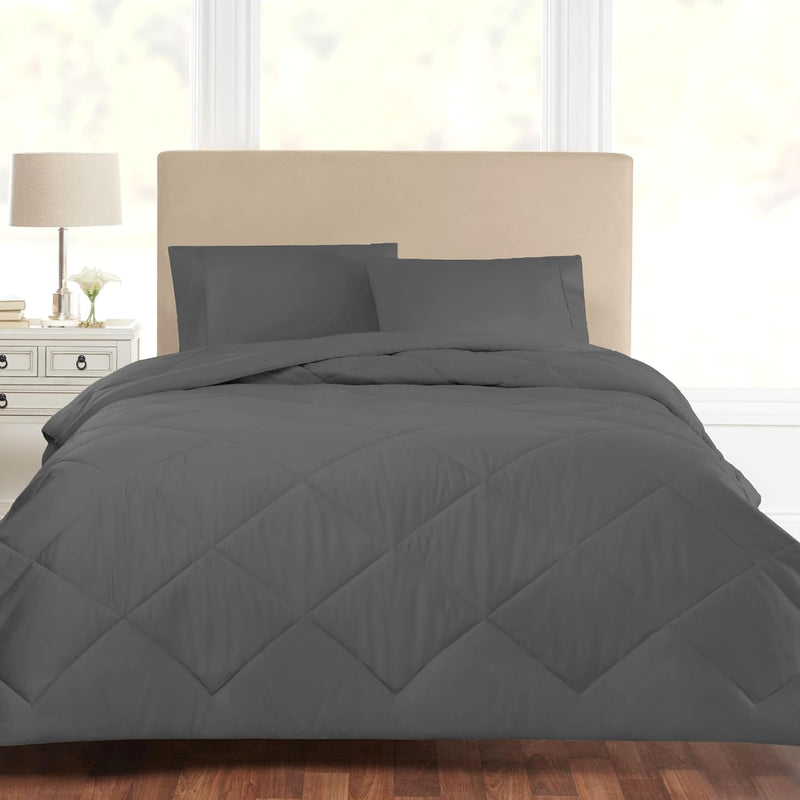 Sleepletics Celliant Performance Comforter, Down Alternative, Premium Luxury Bedding, Soft & Cozy, Promotes Better Sleep, Diamond Stitch Design (Chalk, Full/Queen)