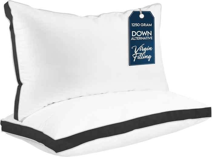 Utopia Bedding Bed Pillows for Sleeping King Size (White), Set of 2, Cooling Hotel Quality, Gusseted Pillow for Back, Stomach or Side Sleepers