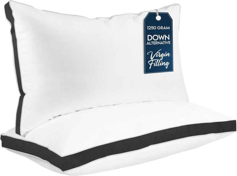 Utopia Bedding Bed Pillows for Sleeping King Size (White), Set of 2, Cooling Hotel Quality, Gusseted Pillow for Back, Stomach or Side Sleepers