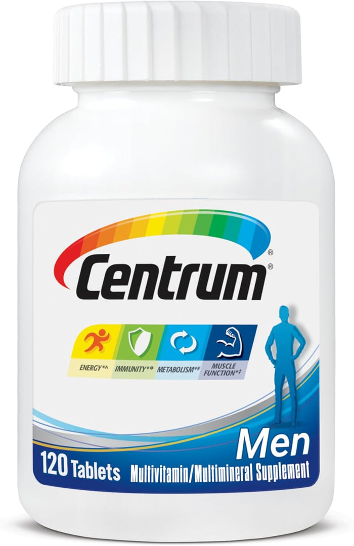 Centrum Multivitamin for Men, Multivitamin/Multimineral Supplement with Vitamin D3, B Vitamins and Antioxidants, Gluten Free, Non-GMO Ingredients - 200 Count