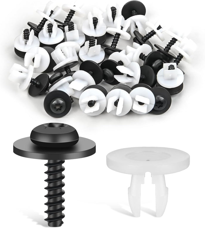 GOOACC 170Pcs Car U-Clip and Screw Assortment Kit 9 Different Sizes Automotive U Nut and Screw Clip Replacement Parts for Dash Door Panel Interior