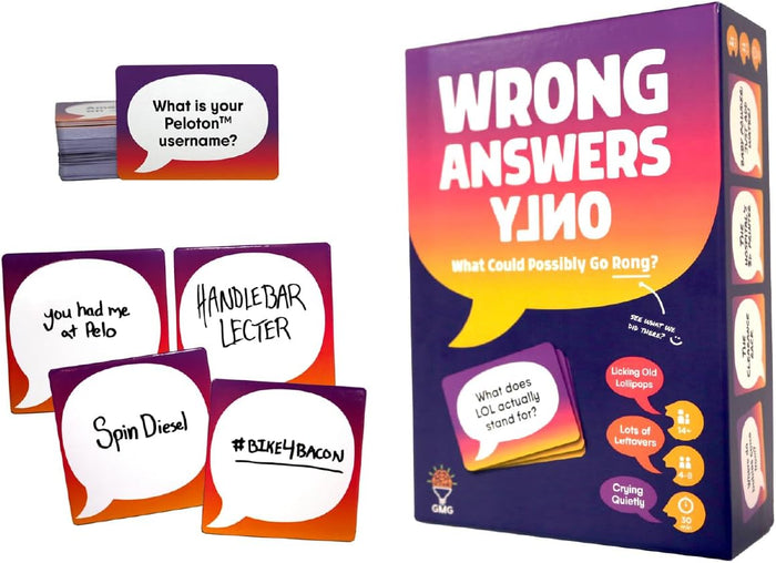 Wrong Answers Only: The Ultimate Adult Party Game – A Fun, Competitive Group Guessing Game for 8 Players, Ages 14 and Up – Perfect for Game Nights