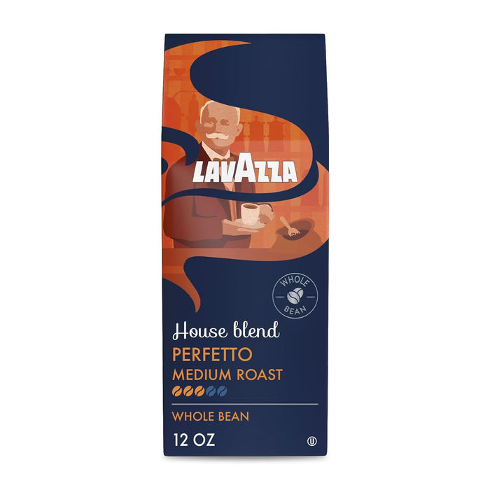 Lavazza Dolcevita Classico Whole Bean Coffee 12oz Bag, Medium Roast, Rich and Full-bodied, Intensity 3/5, Arabica and Robusta, Ideal for Drip Brewers, (Pack of 1) - Package May Vary
