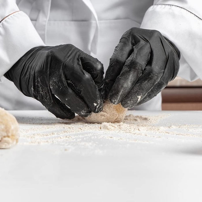 AGAG Nitrile Gloves Black Cooking Gloves 100PCs 5mil Ultra Strong Cleaning Gloves, Powder & Latex Free For Daily Use