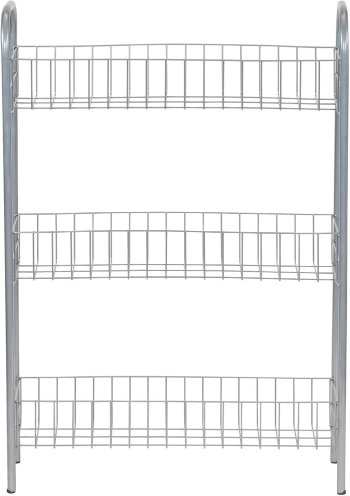 Household Essentials Slim Storage Cart, 3 Shelf Storage Cart with Wheels, Perfect for Laundry Rooms, Bathrooms, Pantries, Kitchens and More