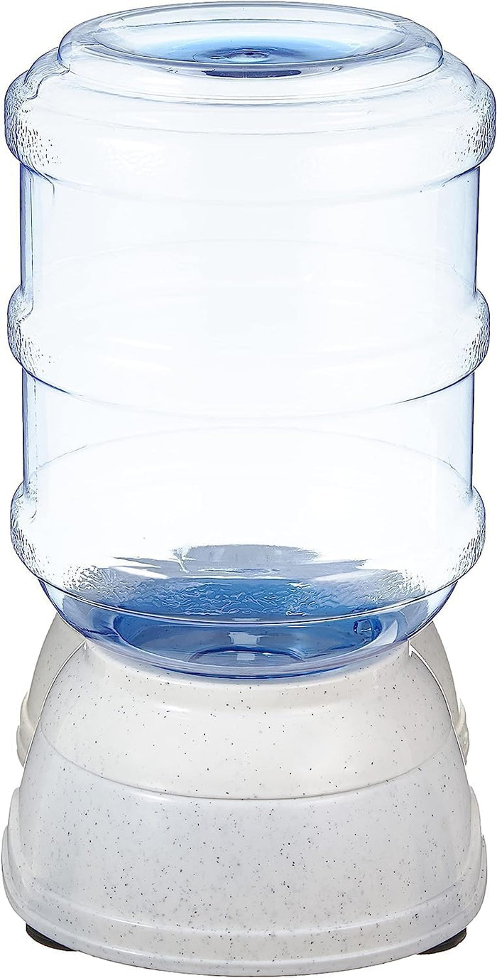 Amazon Basics Gravity Pet Water Dispenser for Cat, Dog, 1 gallon Capacity, Small, Gray