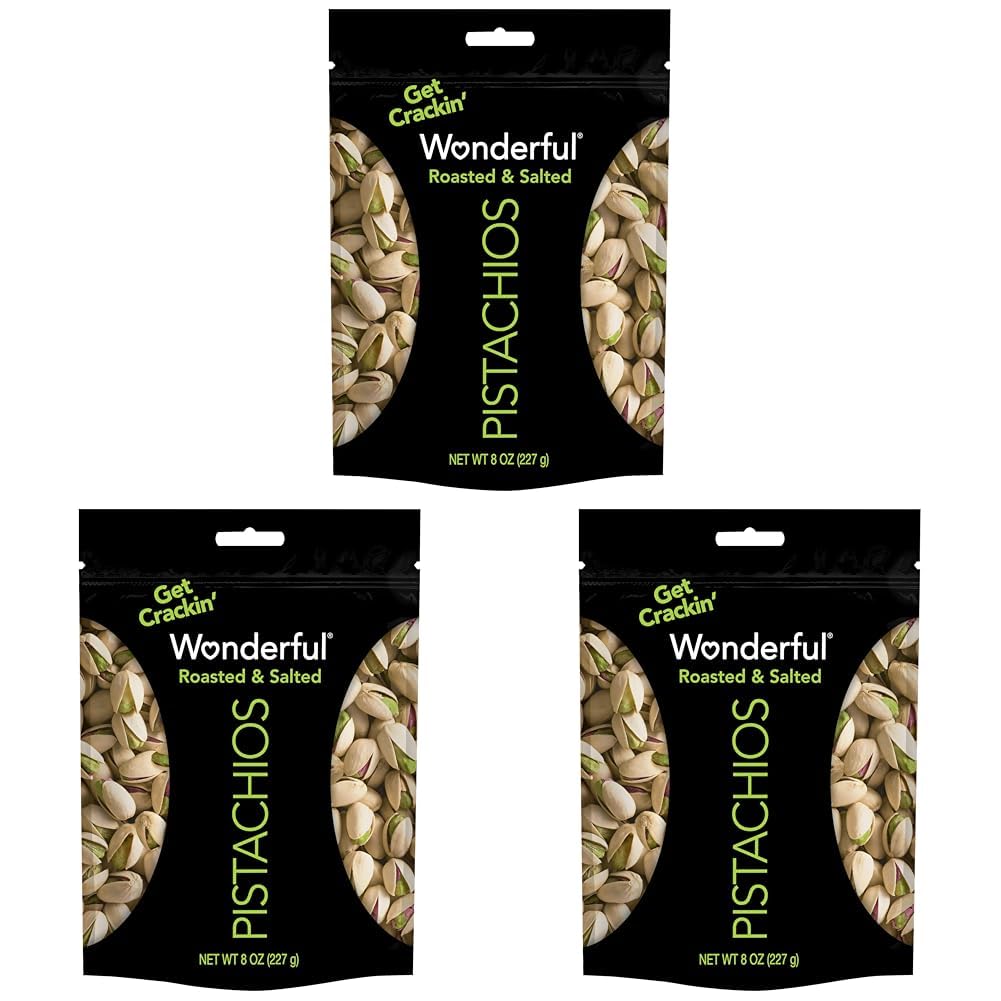 Wonderful Pistachios In Shell, Roasted & Salted Nuts, 48 Ounce Resealable Bag, Protein Snacks, Bulk Snacks, Healthy Snacks for Adults