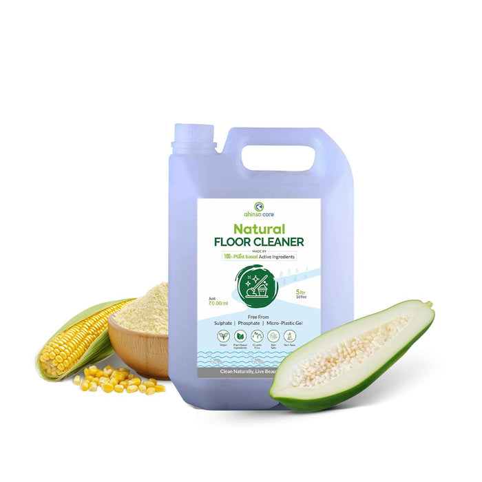 Ahinsa Care Natural Floor Cleaner 5L | Eco-Friendly & Plant-Based | Chemical-Free & Non-Toxic | Safe for Kids & Pets | Multipurpose Cleaner
