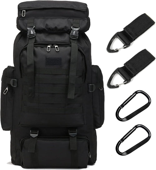 70L Hiking Backpack for Men, Waterproof Lightweight Camping Backpack, Military Rucksack with Molle, 3-Day Assault Pack for Travel, Climbing, Outdoor Sports(Black)