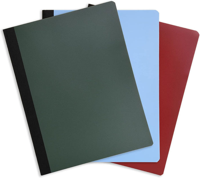 Mintra Office Poly Composition Book (3 Pack, Teal)