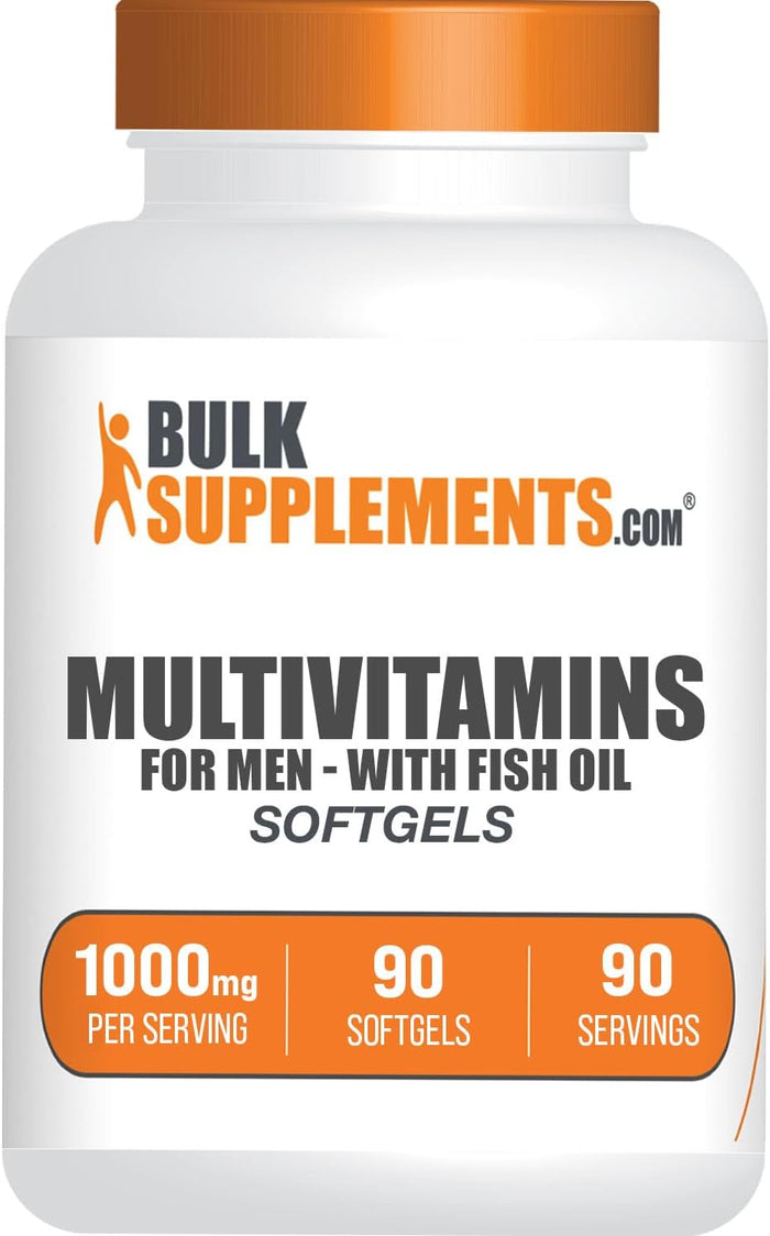 BulkSupplements.com Multivitamin Softgels - Daily Multivitamin, Multimineral Supplement, Multivitamin for Adults wit Fish Oil - Gluten Free, 1 Softgel per Serving, 300 Count (Pack of 1)