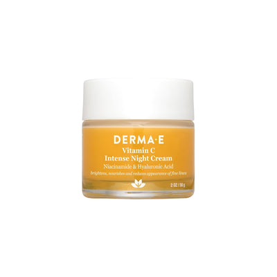 DERMA-E Vitamin C Intense Night Cream, 2 Oz, Brightening and Hydrating Facial Skin Renewing Cream, Anti-Aging Overnight Face Moisturizer for Skincare and Youthful Radiance