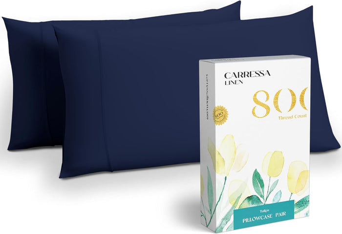Carressa Linen 100% Egyptian Cotton King Size Sheets Set - 800 High Thread Count Egyptian Cotton Sheets King Size (4 PC, Classic Burgundy), Soft, Cooling, 16" Deep Pocket Sateen Weave Luxury Bed Sheet