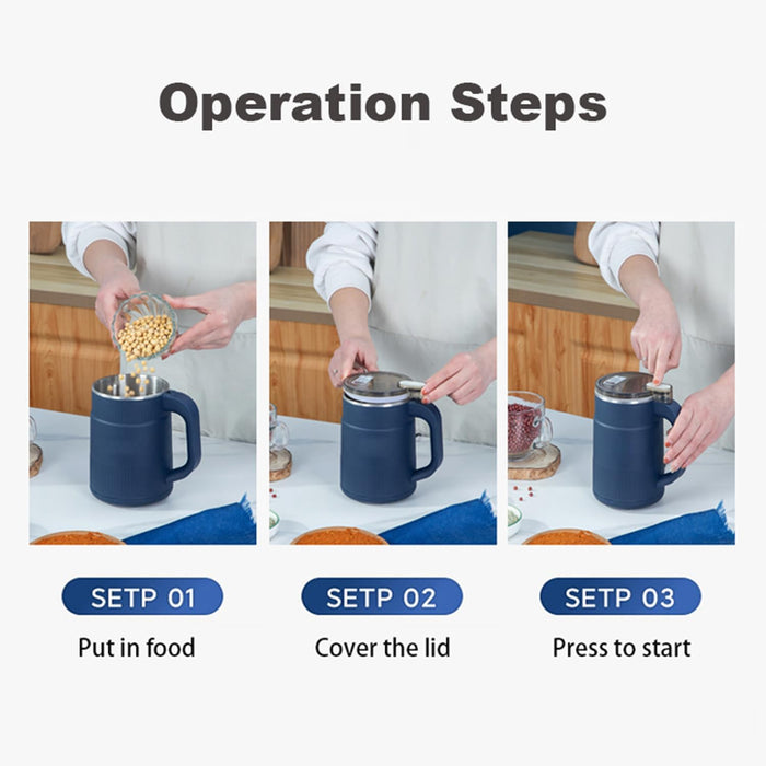 Household Small Powder Grinding Machine, Grain mills, Herb Grinder, Spice Grinder, Electric Coffee Grinder, Multifunctional Grinding Machine with 304 Stainless Steel Blade (Blue)
