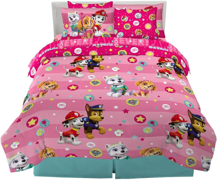 Paw Patrol Kids Bedding Super Soft Comforter and Sheet Set with Sham, 5 Piece Twin Size, (100% Officially Licensed Nickelodeon Product) By Franco