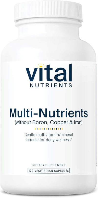 Vital Nutrients Multi-Nutrients 5 Ultra Antioxidant Formula | Boron, Copper, and Iron Free | Vegetarian Daily Multivitamin and Mineral | Gluten, Dairy, Soy Free | Non-GMO | 120 Capsules