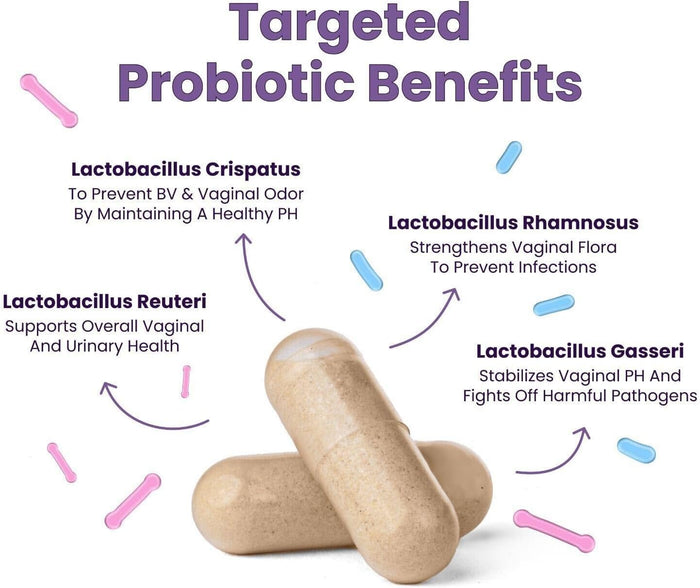Her Fantasy Box | Healthy Box | Vaginal Probiotics for Women – Prebiotics + Advanced Lactobacillus Blend – Hormonal Balance, PMS Relief – Feminine Health Support with Cranberry & D-Mannose