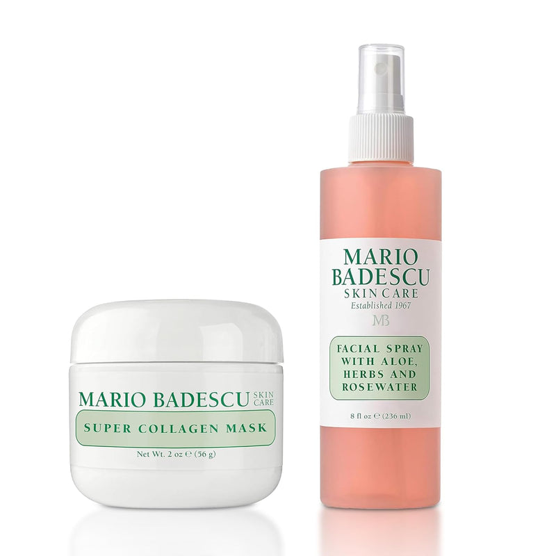 Mario Badescu Facial Spray with Aloe, Herbs and Rose Water for All Skin Types, Face Mist that Hydrates, Rejuvenates & Clarifies