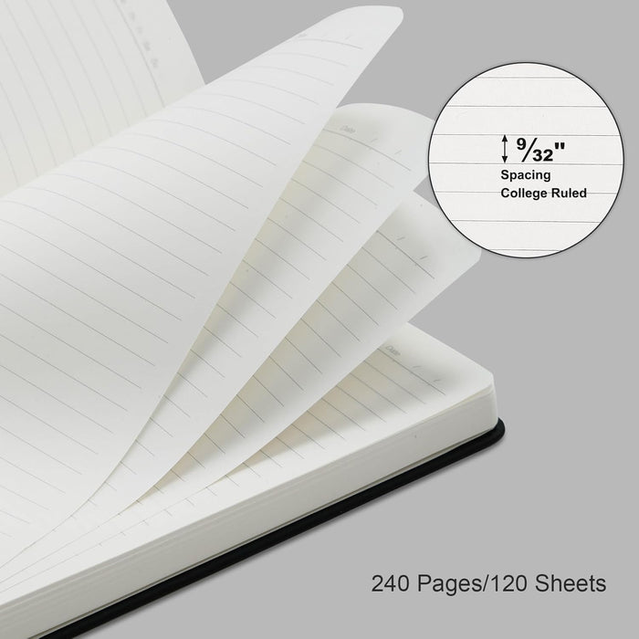 COMIX 24 Pack Lined Journal Notebooks for Work, 240 Pages, Medium 5.5" x 8.3", A5 Size, Hardcover Journaling Notebooks for Business School Office, Notebooks for Notes-Taking Writing