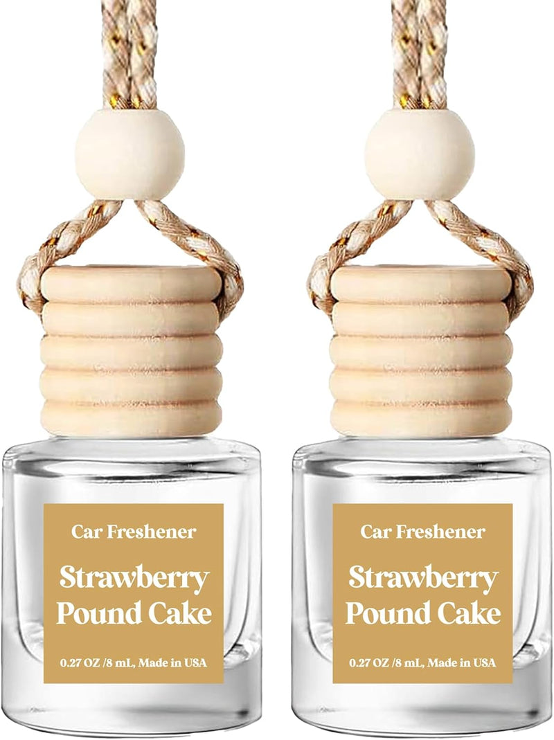 HoogaLife Car Air Freshener Diffuser 2 Pack Hanging Air Freshener Diffuser - Vanilla Cream Fragrance Oil Air D iffuser for Car, 45+ days Long Lasting Fragrance Made in USA C ar Air Fresheners (V54)