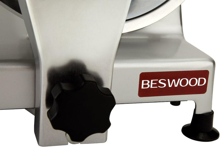 BESWOOD 10" Premium Chromium-plated Steel Blade Electric Deli Meat Cheese Food Slicer Commercial and for Home use 240W BESWOOD250