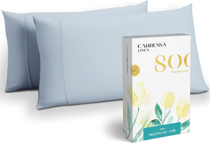 Carressa Linen 100% Egyptian Cotton King Size Sheets Set - 800 High Thread Count Egyptian Cotton Sheets King Size (4 PC, Classic Burgundy), Soft, Cooling, 16" Deep Pocket Sateen Weave Luxury Bed Sheet