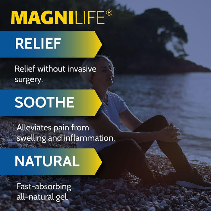 MagniLife Knee Pain Relief Soothing Gel, Reduces Swelling & Inflammation of Sore Muscles, Joint Discomfort, Injuries - All-Natural Arnica - 4oz.