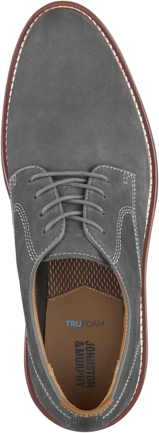 Johnston & Murphy Upton Plain Toe Men’s Shoe, Business Casual Men’s Dress Shoes, Comfortable Leather Shoes for Men
