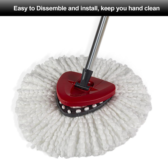 3 Pack Mop Replace Head, Refill Replacements Compatible for O Cedar Spin Mop, Only for 1-Tank System - Fluffy Microfiber Ocedar mops Head Replacements for Cleaning Floor