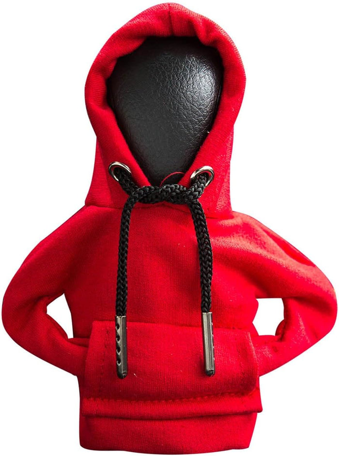 2Pcs Gear Shift Hoodie,Car Shift Knob Hoodie,Funny Car Gear Shift Cover,Automotive Interior Accessories and Decorations（Blue and Red）