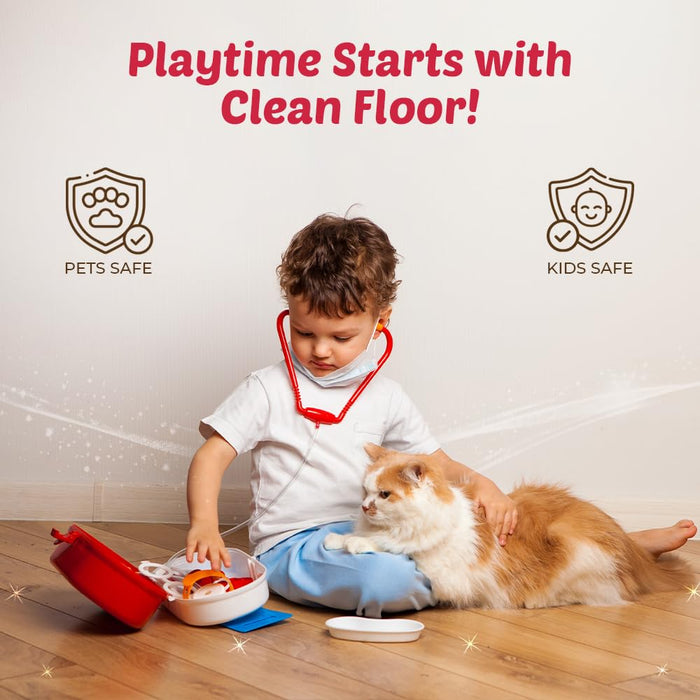 JAVI Powder-To-Liquid Floor Cleaner | Eco-Friendly, Non-Toxic, Pet & Baby Safe | Natural Scent | Plastic-Free | 99% Germ Kill | Natural floor cleaner | Powder Refill Pack (1 Sachets = 500 Ml)