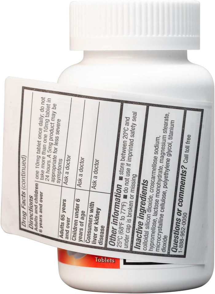 HealthA2Z® Allergy Relief | Cetirizine 10mg | All Day Allergy Relief | Indoor & Outdoor | Relief from Itchy Throat, Sneezing, Runny Noses (300 Count (Pack of 1))