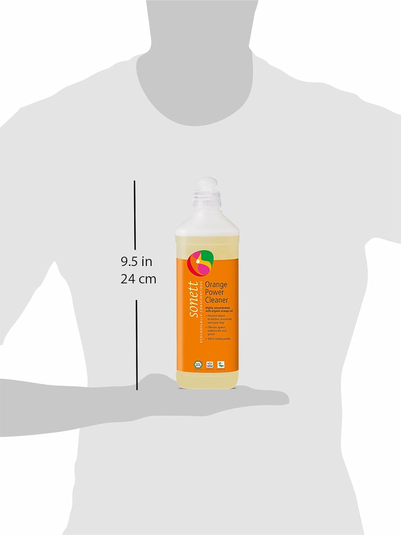 Sonett Organic Universal Orange Powerful Cleaner For Kitchen, House Hold And Repair Shop Very Gentle To Your Skin (1 Count) Certified Organically Grown