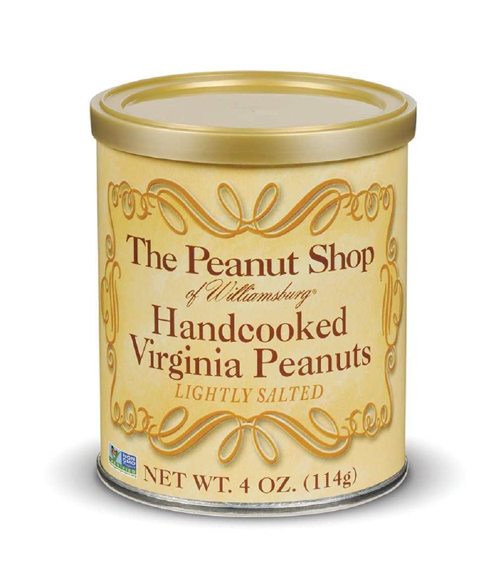 The Peanut Shop of Williamsburg Hot Habanero Chile Pepper Virginia Peanuts, Williamsburg Peanuts Store Gourmet Gift - 10.5 Oz Tin