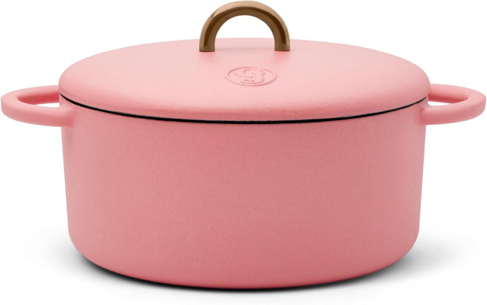 Great Jones Dutch Baby Dutch Oven with Lid (Mustard, 3.5-Quart) | Enameled Cast Iron, Round Shape | Safe for Stovetops & Ovens up to 500°F | Space-Saving & Dishwasher-Friendly | Small-Batch Cooking