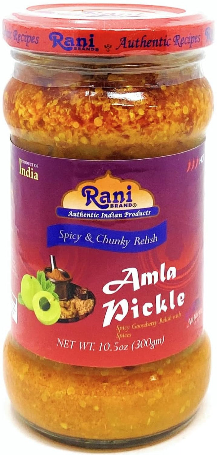 Rani Amla Murabba (Indian Gooseberries in Sugar Syrup) 17.5oz (1.1lbs) 500g Glass Jar ~ All Natural | Vegan | Gluten Free | NON-GMO | No Colors | Popular Indian Condiment, Indian Origin