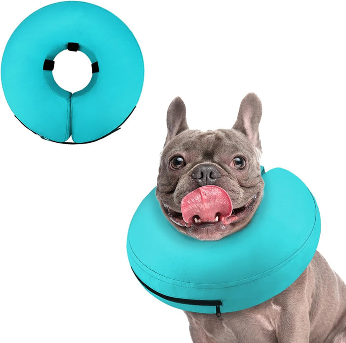 Supet Inflatable Dog Cone Collar Alternative After Surgery, Doggie Neck Donut Collar Recovery ECollar, Soft Dog Cone for Small Medium Large Dogs