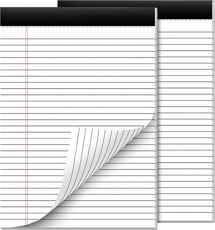 5" x 8" Note Pads 48 Pack of Legal Pads 30 Sheets Notepad College Ruled Small Writing Pads Perforated Pages Paper Pads 80GSM Heavyweight Paper Note Pads for Home, Office, or School