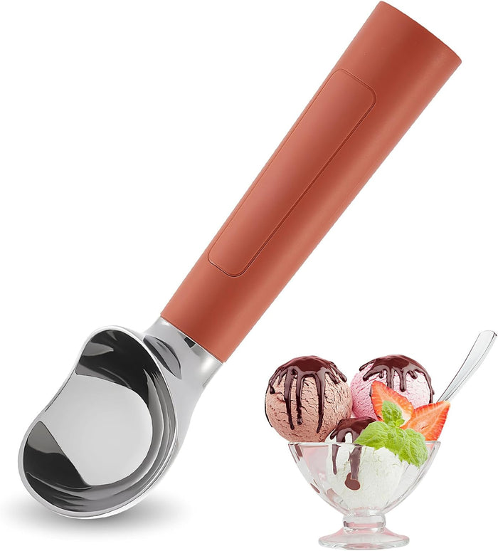 Heated Ice Cream Scoop Rechargeable, Electric Warming Ice Cream Scooper with LED Display, Heats to 158°F for Hard Ice Cream, Easy for Seniors & Kids, IP67 Waterproof (White, 2 oz)