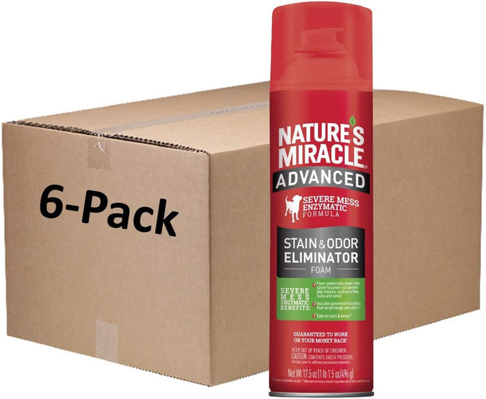 Nature’s Miracle Advanced Stain and Odor Eliminator Dog Spray, Fresh Scent, Severe Mess Enzymatic Formula For Tough Pet Messes, 32 Ounces