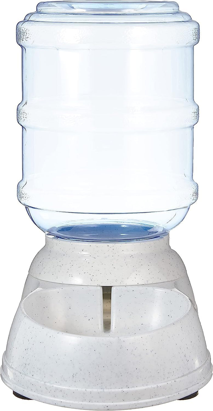 Amazon Basics Gravity Pet Water Dispenser for Cat, Dog, 1 gallon Capacity, Small, Gray