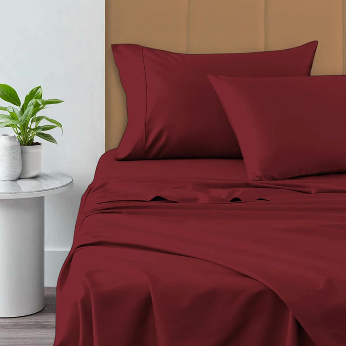 Pizuna Pure 100% Cotton Sheets King Size, 800 Thread Count Long Staple Cotton Crisp Sateen King with 15in Deep Pocket (Baby Blue Cotton Sheets King)
