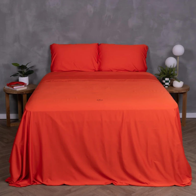 THE LAD COLLECTIVE 3.0 Queen Bedding Set - Queen Bedding Sets - 4-Piece Bedset w/Fitted Sheet, Top Sheet & 2 Standard Pillowcases [Duvet Not Included] - Bamboo-Cotton - Atlantic [Navy Blue]
