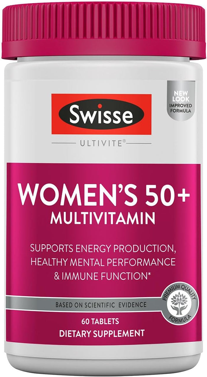 Swisse Daily Multivitamin for Women | 47 Vitamins, Antioxidants and Minerals + Adaptogens | Energy, Stress & Immune Support | Womens Multivitamin Supplement | 120 Tablets / 4 Months Supply