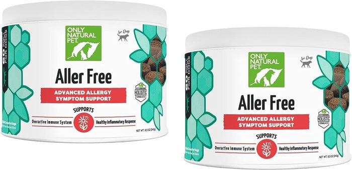 ONLY NATURAL PET AllerFree Advanced Allergy Support for Dogs w/Quercetin & Probiotics - Immune, Respiratory, Skin & Coat Health - Itchy Paws & Licking - Bacon-Flavored 60 Soft Chewable