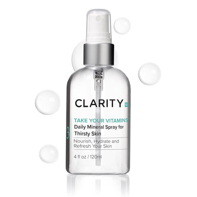 ClarityRx Take Your Vitamins Daily Mineral Spray for Dry Skin, Natural Plant-Based Moisturizing Face & Body Mist for All Skin Types