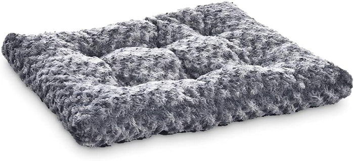 Amazon Basics Cat and Dog Bed and Crate Pad, Machine Washable, Indoor, 23 x 18 x 2.5 inches, Gray