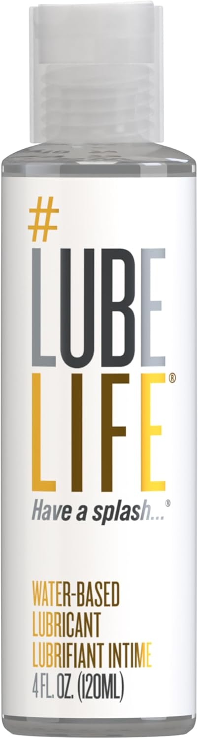 LubeLife Water-Based Lube – Personal Lubricant for Men, Women & Couples, Travel Size, Non-Staining, Easy Clean-Up, Toy-Safe, 8 Fl Oz